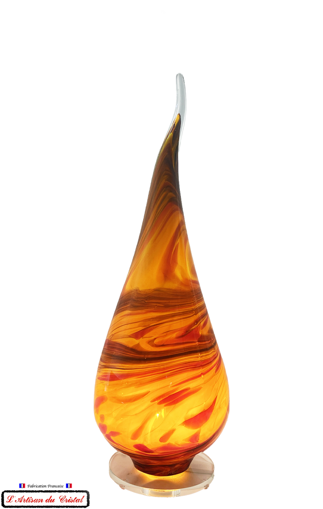Lampe Flamme en Cristal "Lava" Maison Klein 54120 Baccarat France