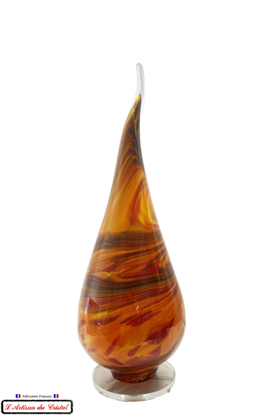 Lampe Flamme en Cristal "Lava" Maison Klein 54120 Baccarat France