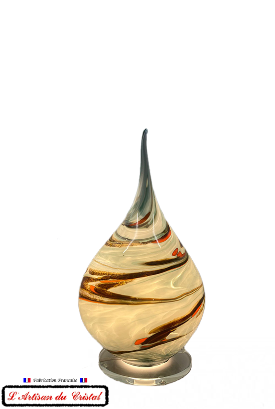 Polychrome Crystal Ball Lamp "Flame" Collection Maison Klein 54120 Baccarat France