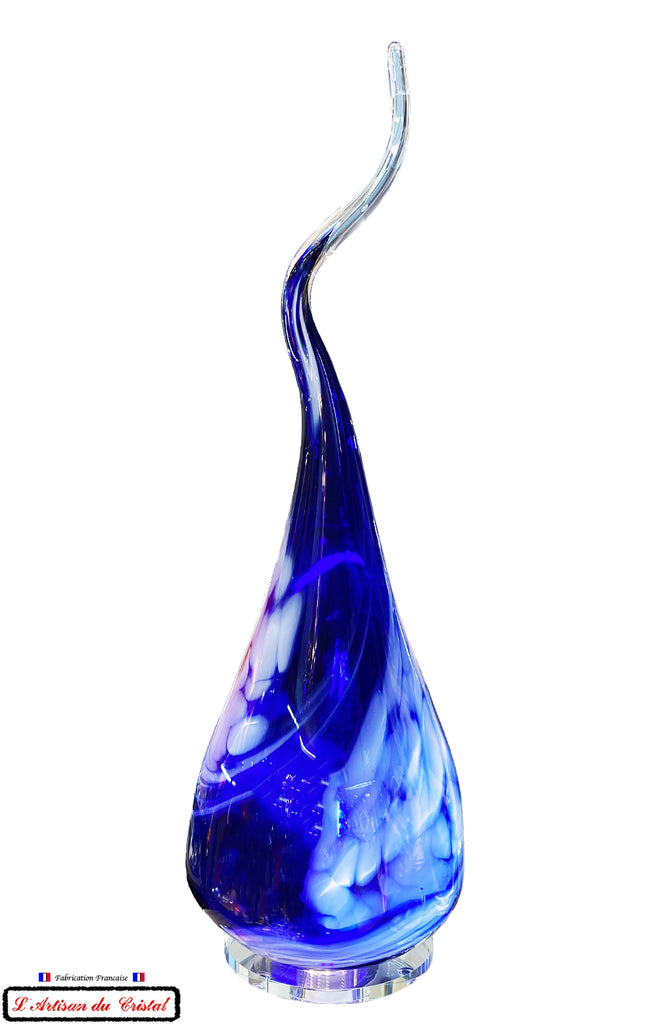 Lampe Polychrome Cristal Klein Bleu Cobalt New Design Maison Klein 54120 Baccarat France