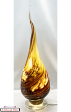 Charger l&#39;image dans la galerie, Lampe Polychrome New Design &quot;Fire Place&quot; en Cristal Maison Klein 54120 Baccarat France

