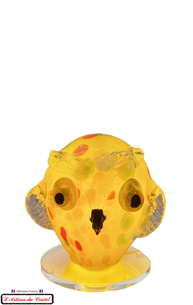 Polychrome Crystal Lamp Klein Snow Color Owl