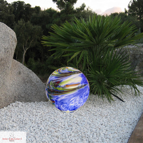 Lampe Design Boule de Cristal Géante "Océan Multicolore" - 45cm