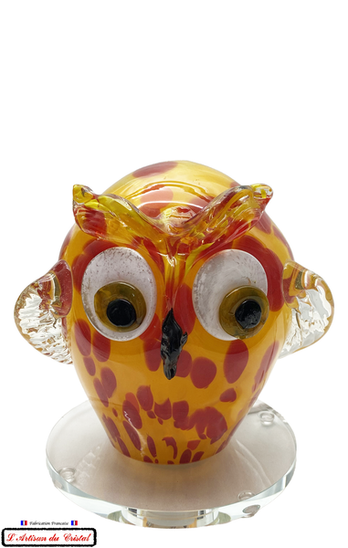 Polychrome Crystal Lamp Klein Snow Color Owl