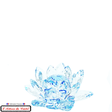 Load image into Gallery viewer, ﻿Fleur de Lotus Bleu cristal Maison KLEIN détails couleurs
