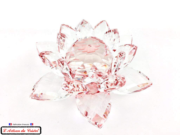 Fleur de Lotus Rubis cristal Maison KLEIN détails pétales taillées