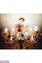 Load image into Gallery viewer, Romantico Rose Crystal Chandelier : 12 lights Maison Klein 54120 Baccarat France