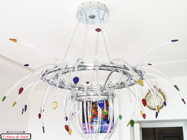 Crystal Chandelier Design Paradis arc en ciel Maison Klein 54120 Baccarat France