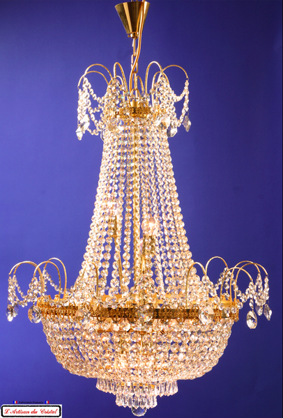 Lustre en Cristal Style Montgolfière Riviera Maison Klein 54120 Baccarat France