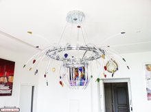 Load image into Gallery viewer, Crystal Chandelier Design Paradis arc en ciel Maison Klein 54120 Baccarat France
