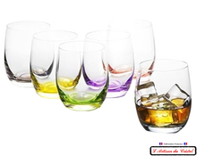 Load image into Gallery viewer, Service Color : 6 Crystal Water Goblets Maison Klein 54120 Baccarat France
