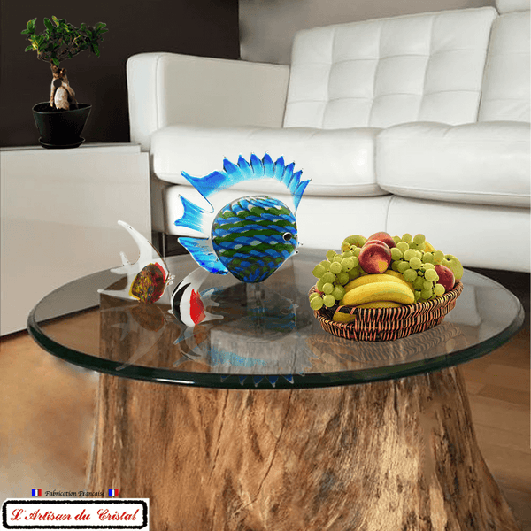 Sculpture Collection Animals "Scalaire Rouge Noir Blanc" Cristal Maison Klein 54120 Baccarat France