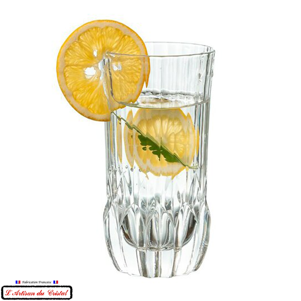 Concorde Prestige Service: 6 Crystal Long Drink Glasses (40 cl) Maison Klein 54120 Baccarat France