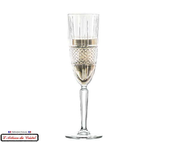 Diamond Service : Crystal Champagne Flutes Maison Klein 54120 Baccarat France