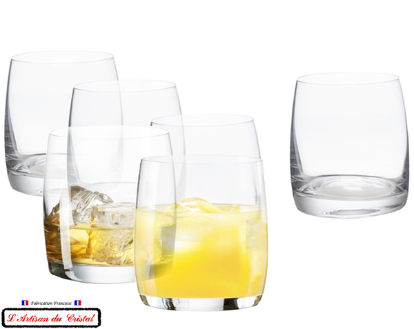 Tradition/INAO Signature Service: 6 Crystal Whisky/Water Glasses Maison Klein 54120 Baccarat France
