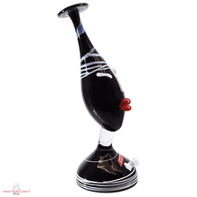 Charger l&#39;image dans la galerie, Sculpture Vase 45/50 cm Visage Femme &amp; Homme Blanc &amp; Noir en Cristal Klein

