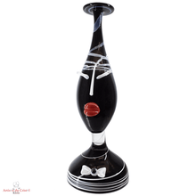 Charger l&#39;image dans la galerie, Sculpture Vase 45/50 cm Visage Femme &amp; Homme Blanc &amp; Noir en Cristal Klein

