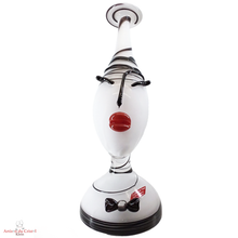 Charger l&#39;image dans la galerie, Sculpture Vase 45/50 cm Visage Femme &amp; Homme Blanc &amp; Noir en Cristal Klein
