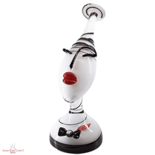 Load image into Gallery viewer, Sculpture Vase 45/50 cm Visage Femme &amp; Homme Blanc &amp; Noir en Cristal Klein
