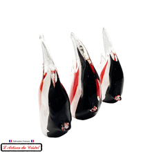 Charger l&#39;image dans la galerie, Sculpture Collection Animals &quot;Scalaire Rouge Noir Blanc&quot; Cristal Maison Klein 54120 Baccarat France
