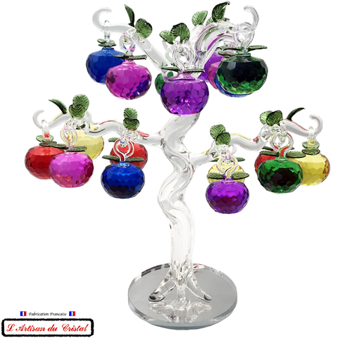 Pommier "Arbre de Vie" Grand Modèle en Cristal Maison Klein 54120 Baccarat France