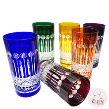 Load image into Gallery viewer, 6 verres à Fond drink Service roemer diamant, 6 couleurs assorties