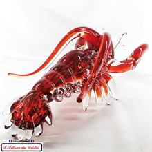 Load image into Gallery viewer, Sculpture Géante Collection Animals &quot;Bernard le Homard&quot; en Cristal Klein 54120 Baccarat France
