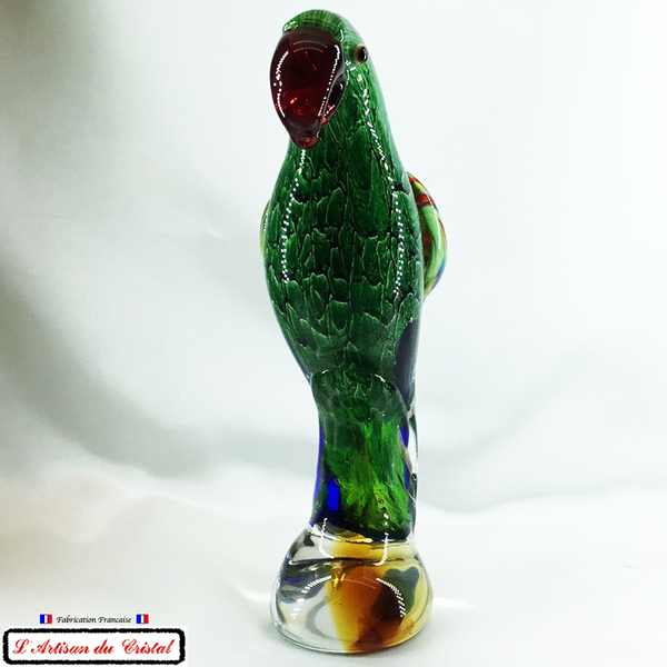 Sculpture en Cristal "Coco le Perroquet des Iles" Klein 54120 Baccarat France
