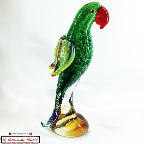 Sculpture en Cristal "Coco le Perroquet des Iles" Klein 54120 Baccarat France