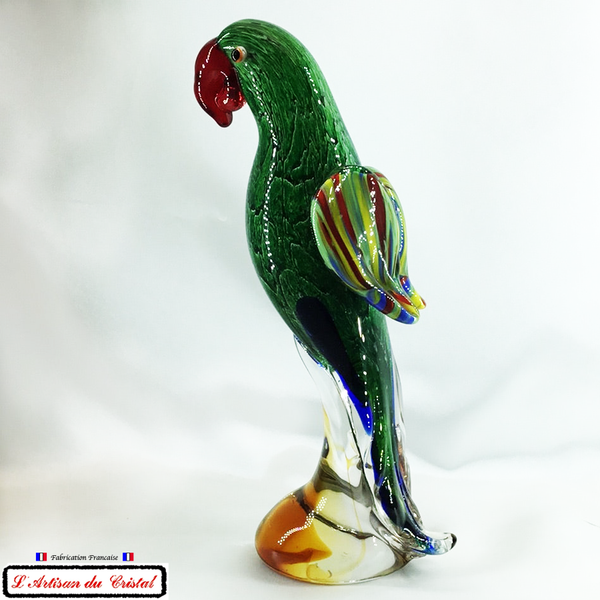 Sculpture en Cristal "Coco le Perroquet des Iles" Klein 54120 Baccarat France