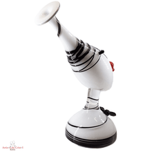 Charger l&#39;image dans la galerie, Sculpture Vase 45/50 cm Visage Femme &amp; Homme Blanc &amp; Noir en Cristal Klein
