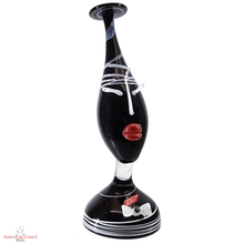 Charger l&#39;image dans la galerie, Sculpture Vase 45/50 cm Visage Femme &amp; Homme Blanc &amp; Noir en Cristal Klein
