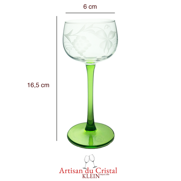 Service Alsace verres à vin du Rhin dimmensions