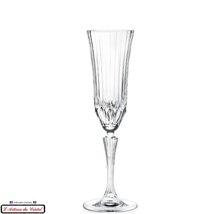 Service Concorde Prestige : 6 Flûtes à Champagne en Cristal (18 cl) Maison Klein Baccarat France
