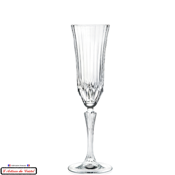 Service Concorde Prestige : 6 Crystal Champagne Flutes (18 cl) Maison Klein Baccarat France