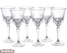 Load image into Gallery viewer, Concorde Prestige Service: 6 Crystal Wine/Water Glasses (22 cl) Maison Klein 54120 Baccarat France
