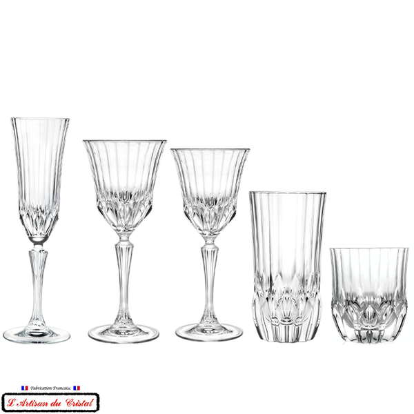 Concorde Prestige Service: 6 Crystal Wine/Water Glasses (22 cl) Maison Klein 54120 Baccarat France