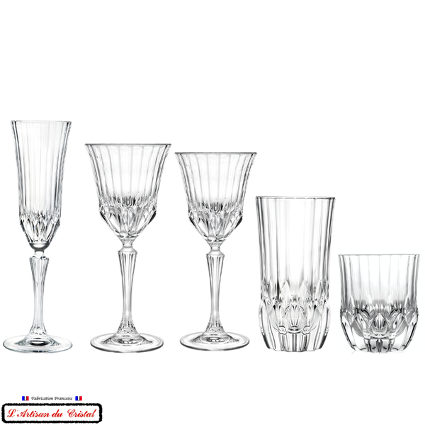 Concorde Prestige Service: 6 Crystal Long Drink Glasses (40 cl) Maison Klein 54120 Baccarat France