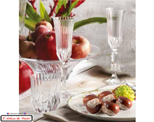 Charger l&#39;image dans la galerie, Service Concorde Prestige : 6 Flûtes à Champagne en Cristal (18 cl) Maison Klein Baccarat France
