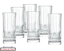 Charger l&#39;image dans la galerie, Service Diamant : Verres Long Drink en Cristal (37 cl) Maison Klein 54120 Baccarat France
