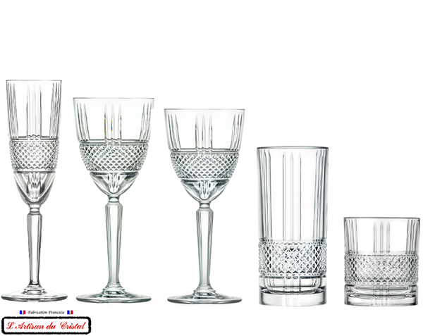 Diamond Service : Crystal Champagne Flutes Maison Klein 54120 Baccarat France