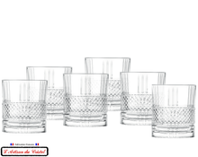 Load image into Gallery viewer, Diamond Service: 6 Whisky Glasses (34 cl) Cristal Klein 54120 BACCARAT France
