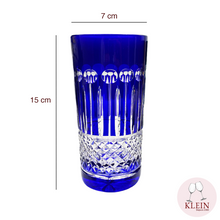 Load image into Gallery viewer, Service Roemer Diamant verre long drink bleu dimmensions
