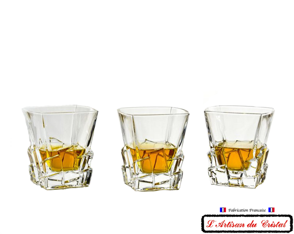 Glacier Service 6 Crystal Whisky Glasses (28 cl) Maison Klein 54120 Baccarat France
