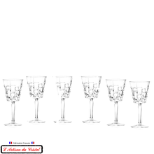 Charger l&#39;image dans la galerie, 6 verres à vin en cristal service graphic
