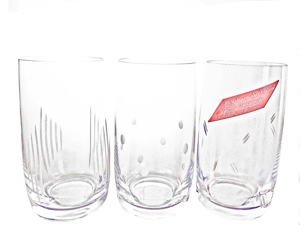 Service Tradition/Inao Signature : 6 Verres Long Drink et Cocktail en Cristal Taillé Maison Klein 54120 Baccarat France