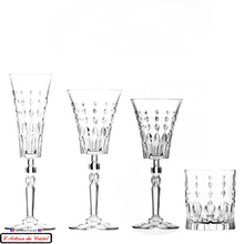 Load image into Gallery viewer, service complete mimosa, verres à vin, verre à eau, flute à champagne, gobelet
