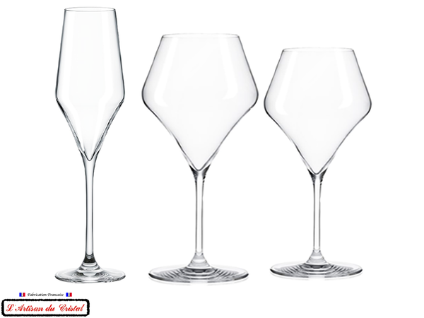 Oenologist Service: 6 Crystal Champagne Flutes Maison Klein 54120 Baccarat France