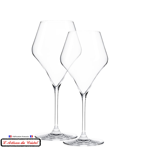 Oenologist service: 6 crystal glasses 50 cl or 38 cl Maison Klein 54120 Baccarat France