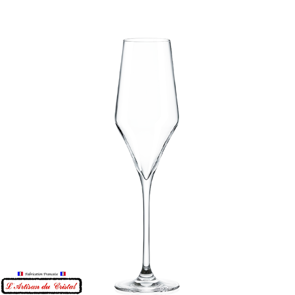 Oenologist Service: 6 Crystal Champagne Flutes Maison Klein 54120 Baccarat France